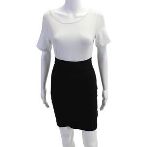 Ounce Womens Black Straight Pencil Skirt Size S